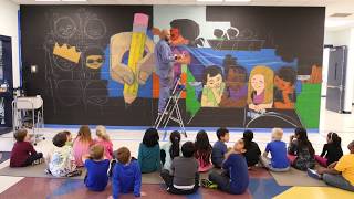 Wild Horse Elementary is home to a new mural that celebrates the school's diversity