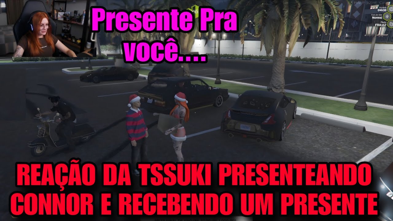 REAÇÃO DA TSSUKI PRESENTEANDO O CONNOR E RECEBENDO UM PRESENTE DO CONNOR 