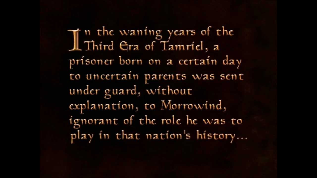 The Elder Scrolls III Morrowind: Opening Intro HD