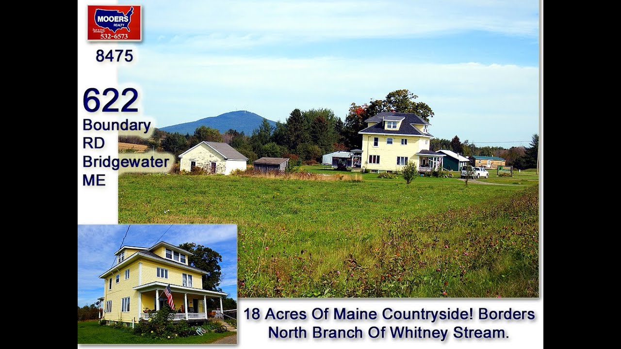 Maine Real Estate Listings 170 Boundary Road Bridgewater ME Farm Home