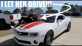 I let my girlfriend drive my 1200hp Turbo CAMARO!!!