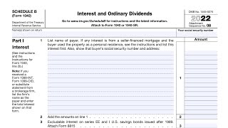 IRS Schedule B Walkthrough (Interest and Ordinary Dividends)