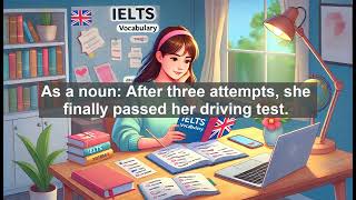IELTS 6.5 Vocabulary Lesson: Attempt - Meaning, Common errors, Synonyms and Antonyms