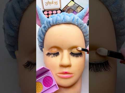 ASMR Makeup on Mannequin Things Sounds Video Fast No talk rainbow colors