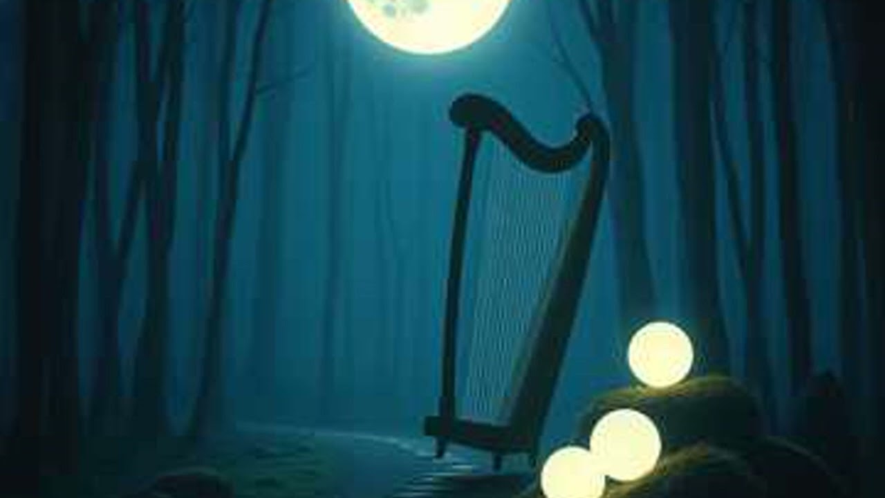 Moonlit Harp Sleep - Gentle Music for Deep Relaxation