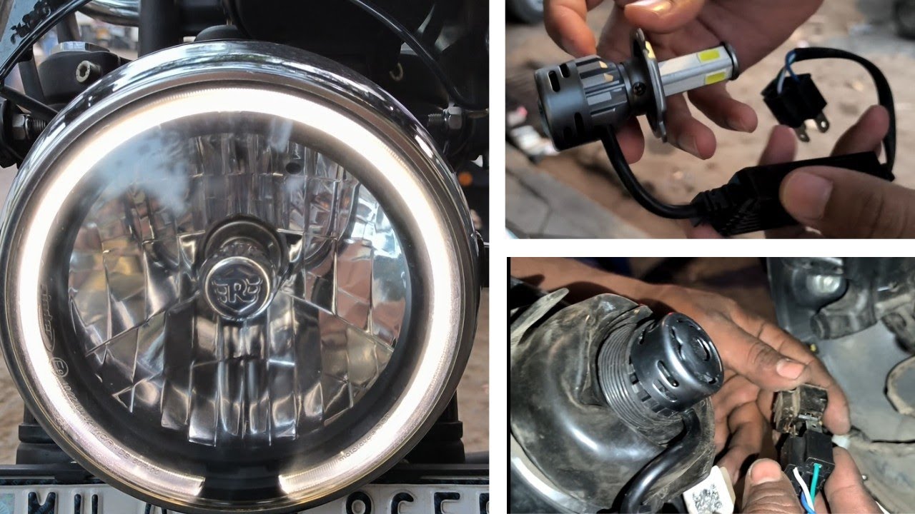 Meteor 350 Headlight bulb change to Led || Easy installation || details video