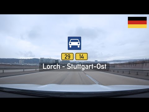 Driving in Germany: Bundesstraße B29 & B14 from Lorch to Stuttgart-Ost