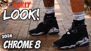 EARLY LOOK!! JORDAN 8 CHROME RELEASING SOONER THAN EXPECTED! SIZING ON FEET & OVERVIEW!