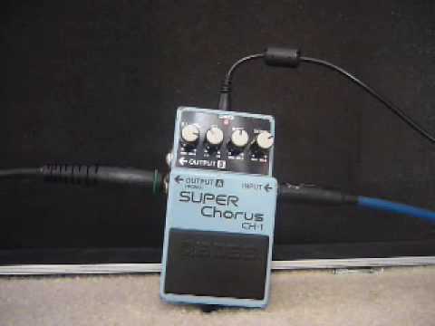 BOSS CH-1 SUPER Chorus Pink Label 1996 Vintage Guitar Pedal From