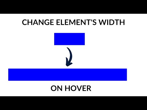 Change Element's Width on Hover using HTML and CSS