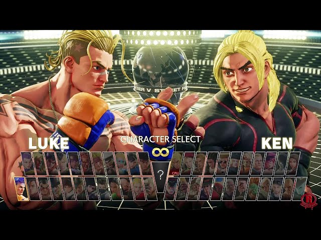 Street Fighter 5 Champion Edition Character Select Screen (All 46