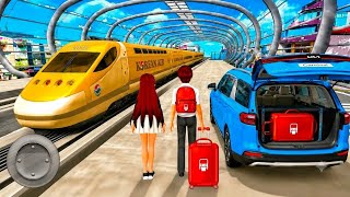 😱 First Time Traveling in the NEW GOLDEN METRO TRAIN! 🚆✨ | Driving Class 3D Gameplay screenshot 4