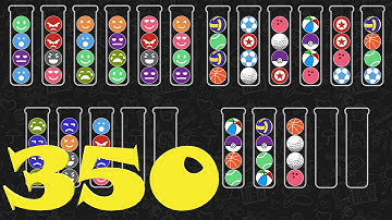 Ball Sort Puzzle Level 350 🎯No Extra Tubes😂Game Walkthrough😘
