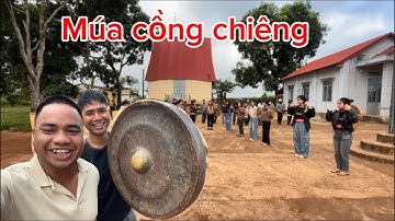Tập 1 Tập múa Cồng chiêng buổi sáng Tý nữa chuẩn bị đi thi ở xã ia vê huyện chư prông tinh Gia Lai