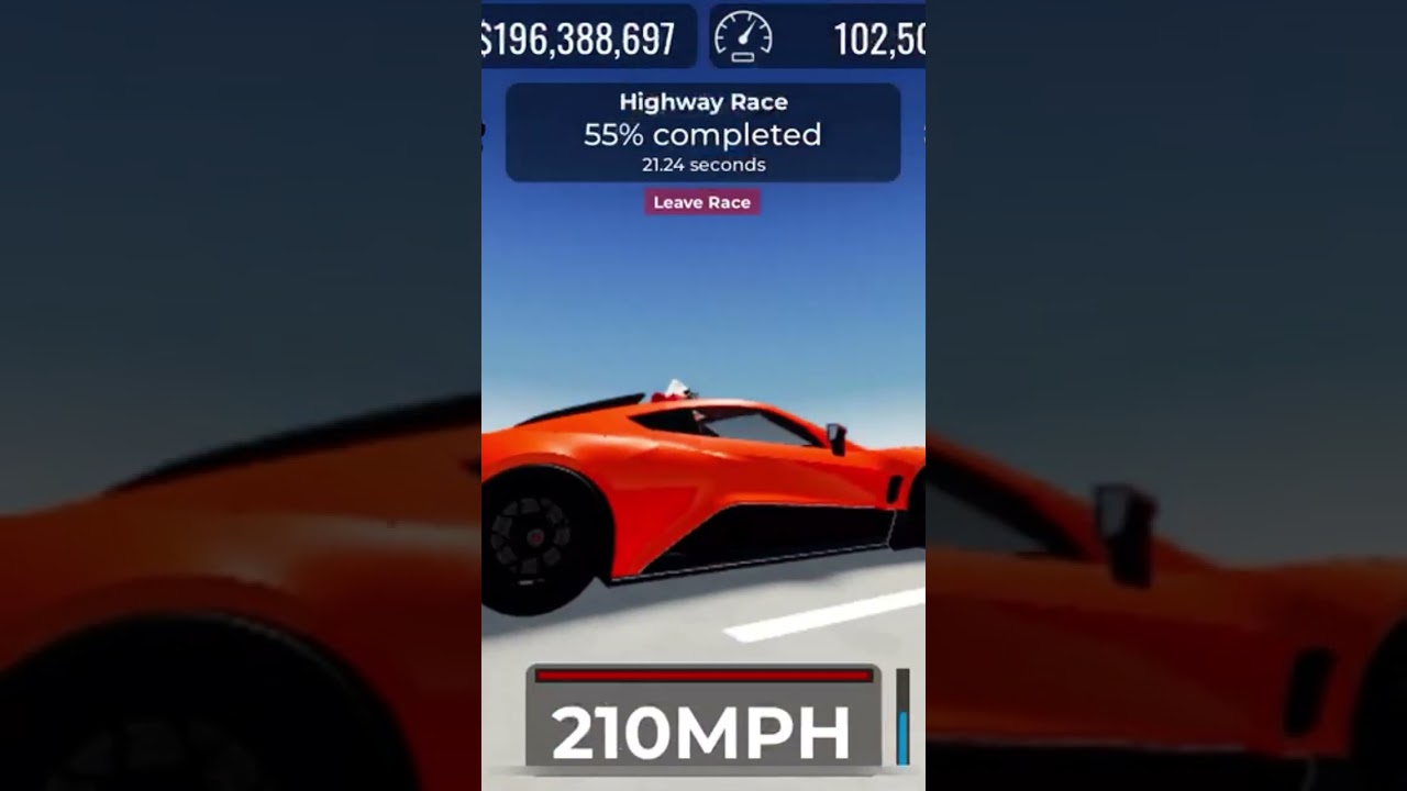 Zenvo TSR-S Vehicle Legends Highway race fastest time top speed 210 mph, place: 33.73 seconds.