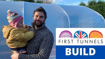 FIRST TUNNELS POLY TUNNEL BUILD pt 2:  20 ft x 30 ft poly tunnel construction for off grid life