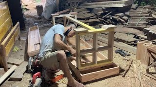 How to make a kitchen table set by a carpenter