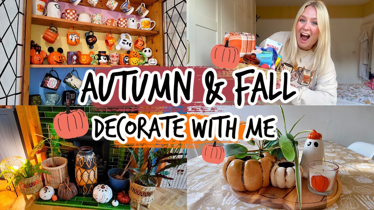 AUTUMN & FALL DECORATE WITH ME | My Husband Surprises Me, Pumpkins, Disney Mugs & More! 🎃
