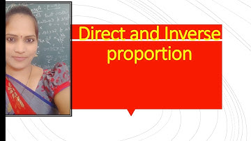 Direct and inverse proportion