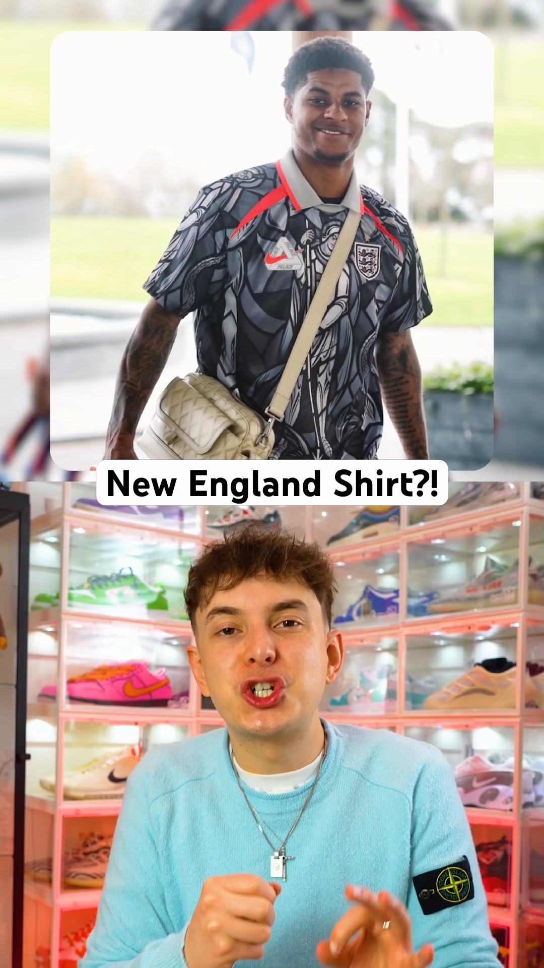 The new England x Palace shirt is unreal! #football - YouTube