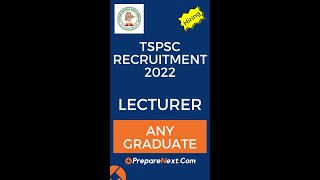 Lecturer | TSPSC Recruitment 2022 | Telangana screenshot 1