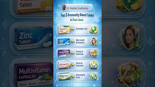Top 5 Immunity Boost Tablet &amp; Their Benefits  #medicineguide #Viral​#multivitamin#dailyhealth