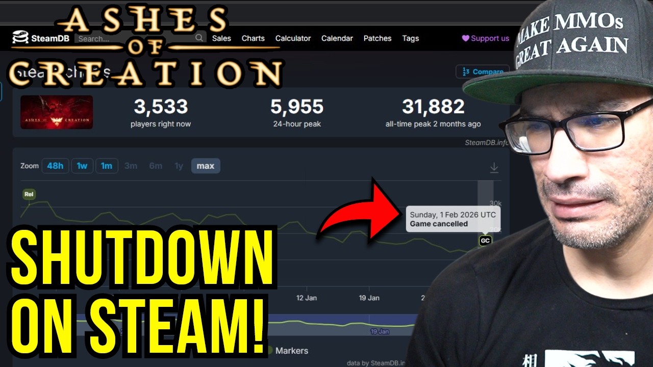 Steam SHUT DOWN Ashes of Creation! Servers Next?