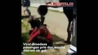 Kepergok Selingkuh Pria Dan Wanitanya Dimandikan Air Got Oleh Warga