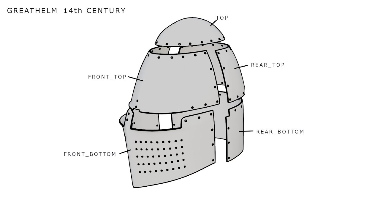 Medieval Cosplay - 14th Century Greathelm Assembly
