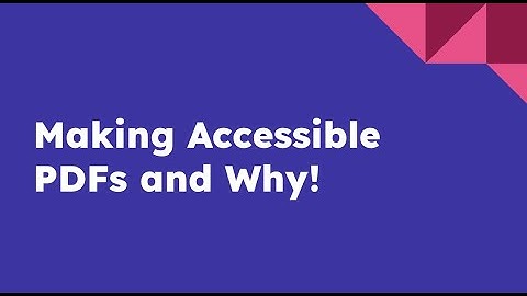 Making Accessible PDFs and Why! - Fitchburg State University