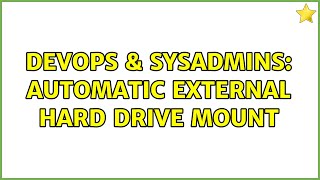 Celebrity DevOps & SysAdmins: Automatic External Hard Drive Mount Net Worth