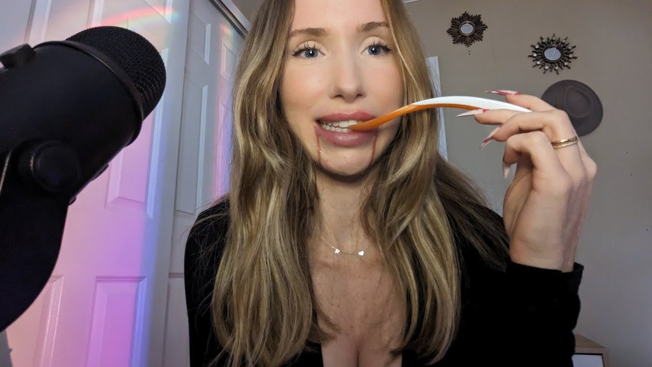 ASMR | Vampire eats away your negativity  (HICCUPS TOO!)