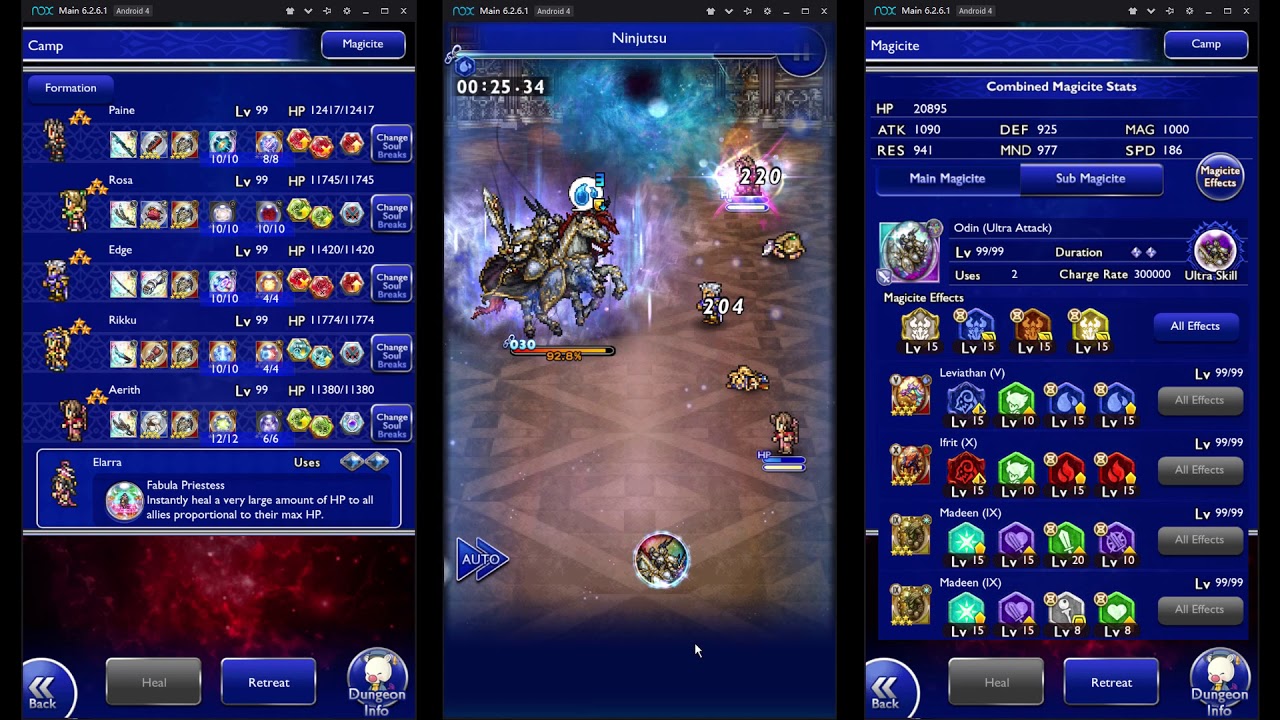 FFRK - Magicite - Argent Odin - Fire (Water Weak) - (Physical)