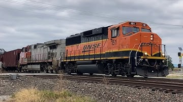 BNSF L-RDV7581 with GP60M & Warbonnet at Thackerville, OK (October 11, 2023)