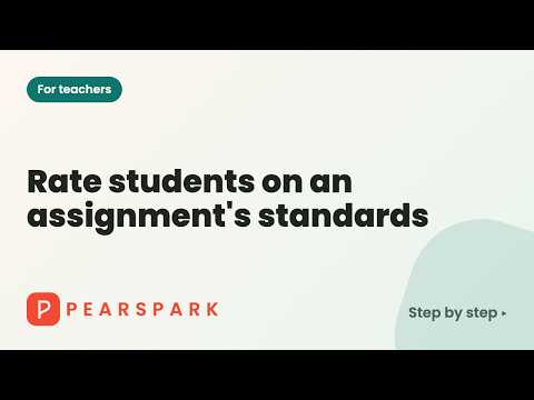 Video thumbnail: Rate students on an assignment's standards