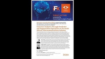 Customer Analytics Through Predictive & Segmentation Operations in the  SA Telecommunications Ind.