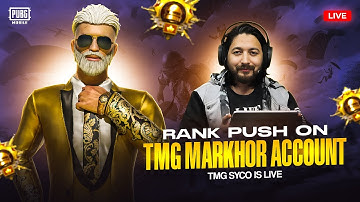 RANK PUSH ON TMG MARKHOR ACCOUNT IN ULTIMATE ROYALE | PUBG MOBILE | TMG SYCO IS LIVE