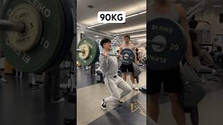 Bodybuilder trying Olympic weightlifting for the 7th time, 0 technique 0 strength. #bodybuilding screenshot 5