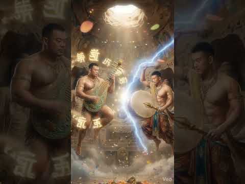 双神斗法！战鼓与琵琶的巅峰对决 ⚡️ Epic Deity Battle: Drum vs Pipa 🌈 #muscle #motivation