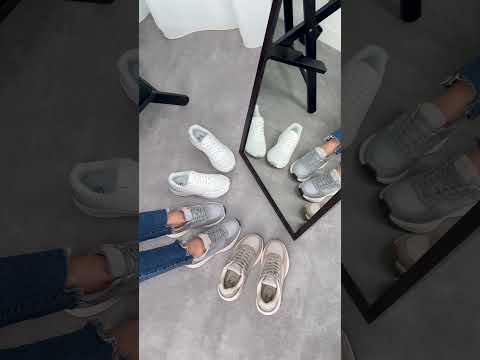 Повсякденні універсальні сірі кросівки натуральна замша + текстиль, видео 1