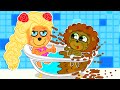 Lion Family | Bubble Bath in the tub!!! | Cartoon for Kids