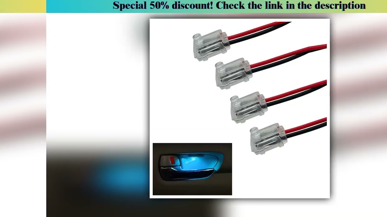 Discount 12V Car door bowl light concealed installation door handle light LED red, green, blue, whit