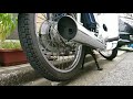 スーパーカブ50カスタム マフラー音 スラッシュカットマフラー
