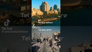 Tel Aviv Before And After Iranian Hypersonic Attack war iran israel hypersonic missile