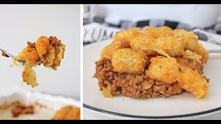 Cheeseburger Tater Tot Casserole | Kitchen Fun With My 3 Sons