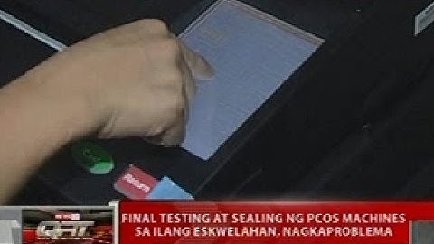 QRT: Final testing at sealing ng PCOS machines sa ilang eskwelahan, nagkaproblema
