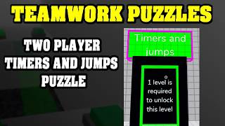 How To Beat TIMERS AND JUMPS PUZZLE in Teamwork Puzzles(Roblox)(Full Guide Step by Step)(Two Player)