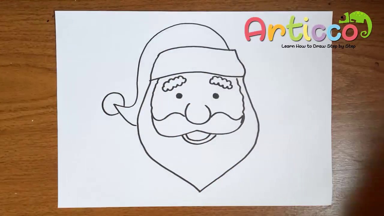 How To Wiki 89 How To Draw Santa Claus Face