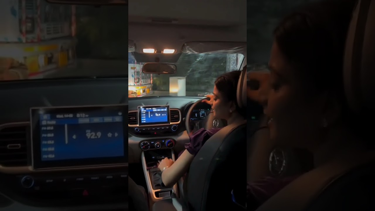 car girl driving status 