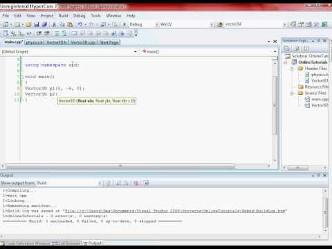 Advanced C++ Tutorials 2 : Vectors & Physics : Cross Product - YouTube